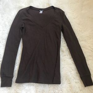 Brown long sleeve shirt